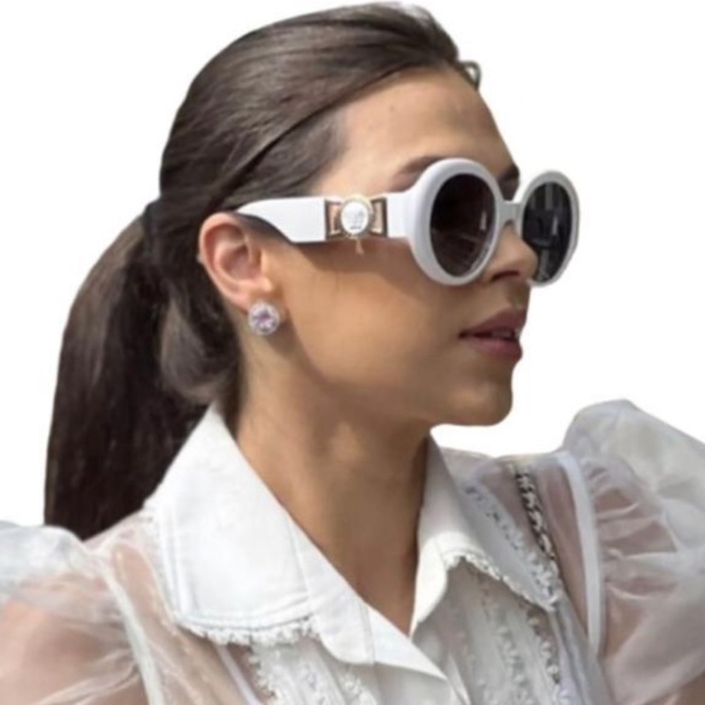 NEW VERSACE WOMEN’S SUNGLASSES NEW VERSACE WHITE WOMEN’S EYEWEAR VERSACE - Picture 2 of 11